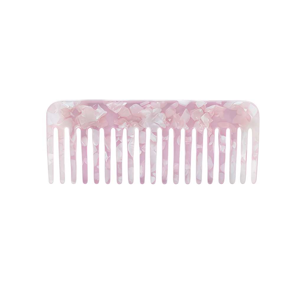 Image of 1pc Acetic Comb With Acetic -treated Teeth - Static & Gentle Hair Styling, Portable Elegant Hair Comb Suitable For Weddings, Parties, Daily Use - Hair Accessory