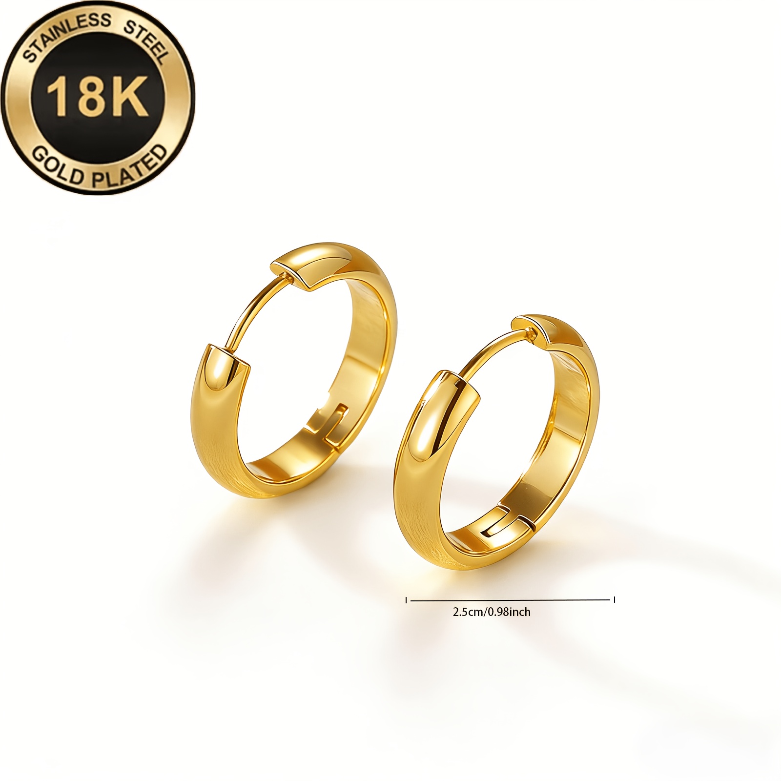 Women's 18K Gold-Plated Stainless Steel Earrings