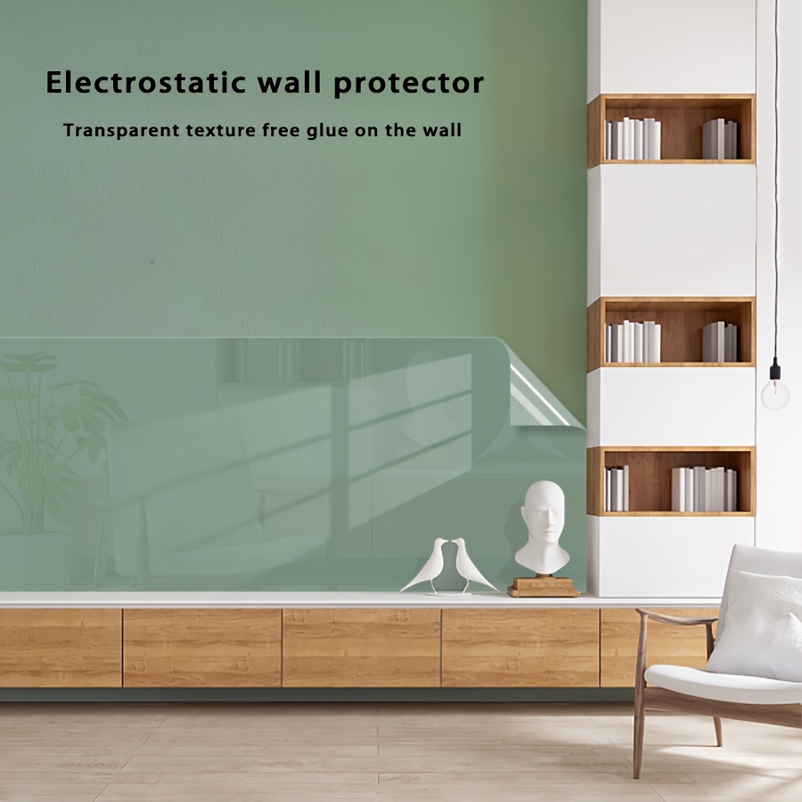 Electrostatic Absorption Wall Protective Film - Waterproof Wall Protection  Film - Wall Electro Static Protective Film - Self-Adhesive Wall Protection