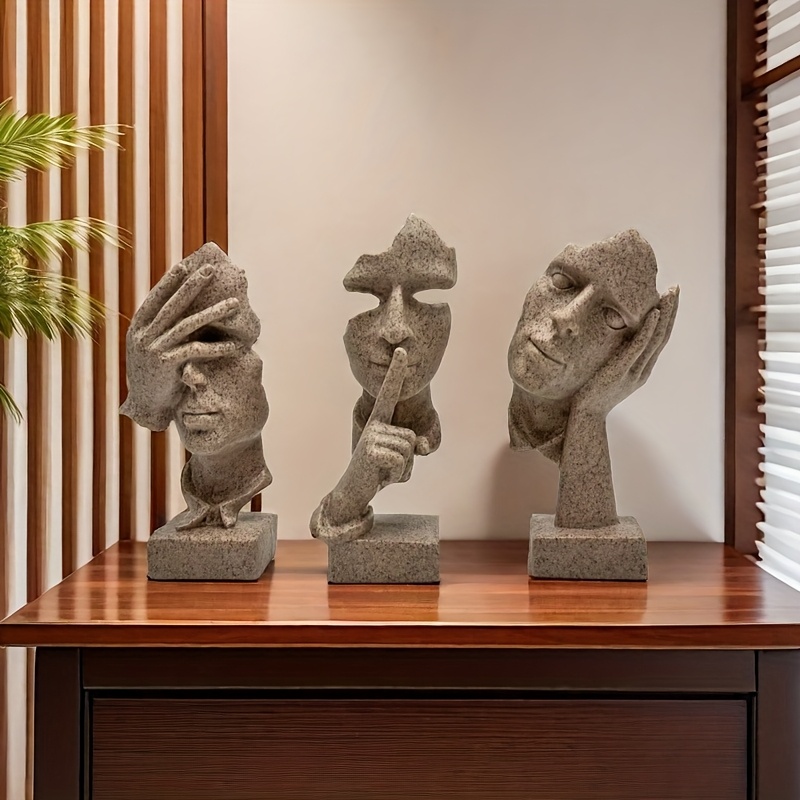 3pcs european   decoration simple abstract   office living room sculpture art decoration