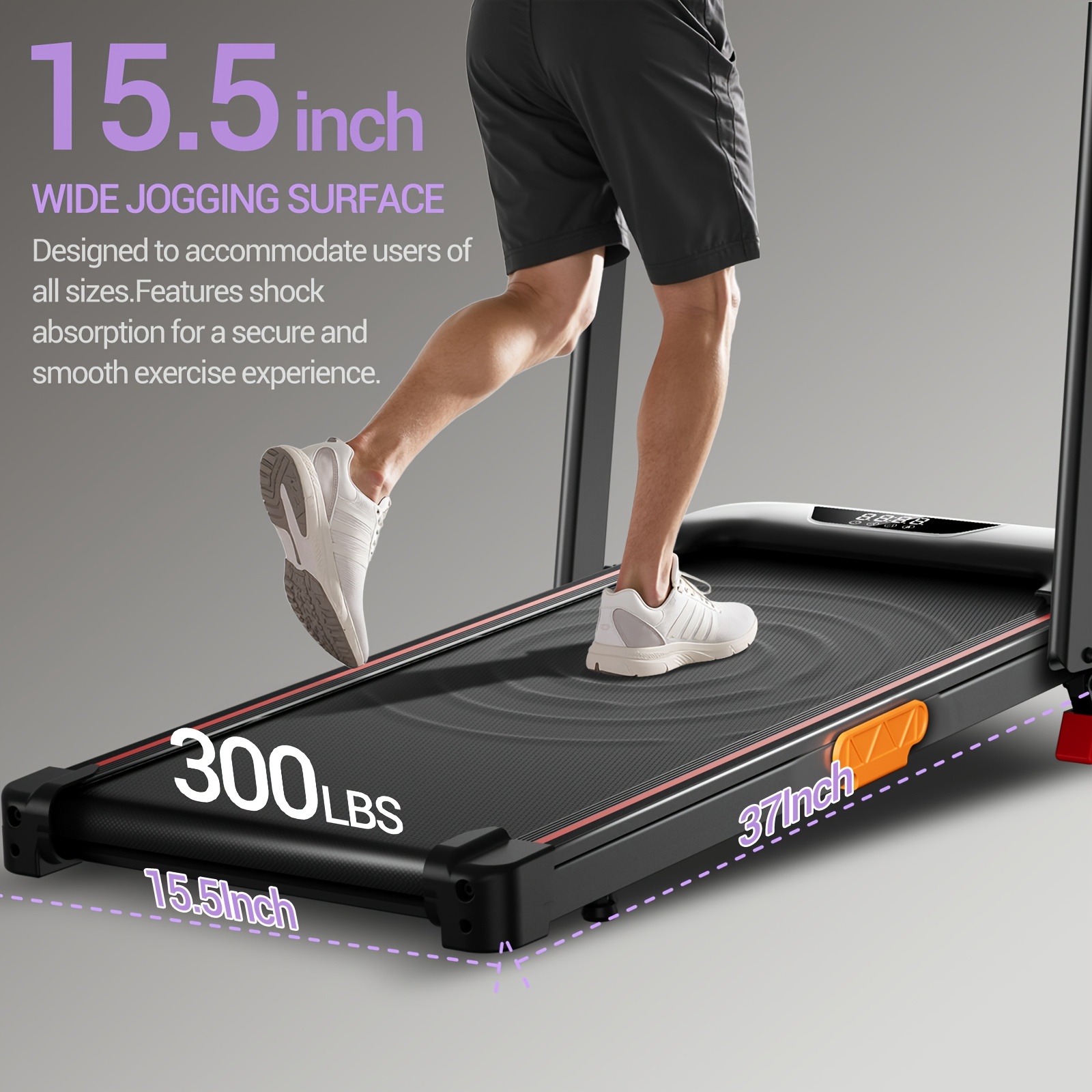 Folding Walking Pad with 14% Incline, 4-in-1 Under Desk Treadmill