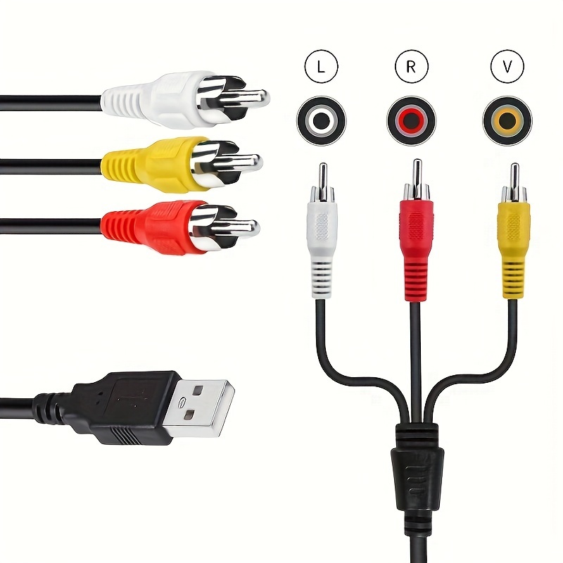 Usb To 3rca ケーブル、usb メス To 3 Rca メス スプリッター