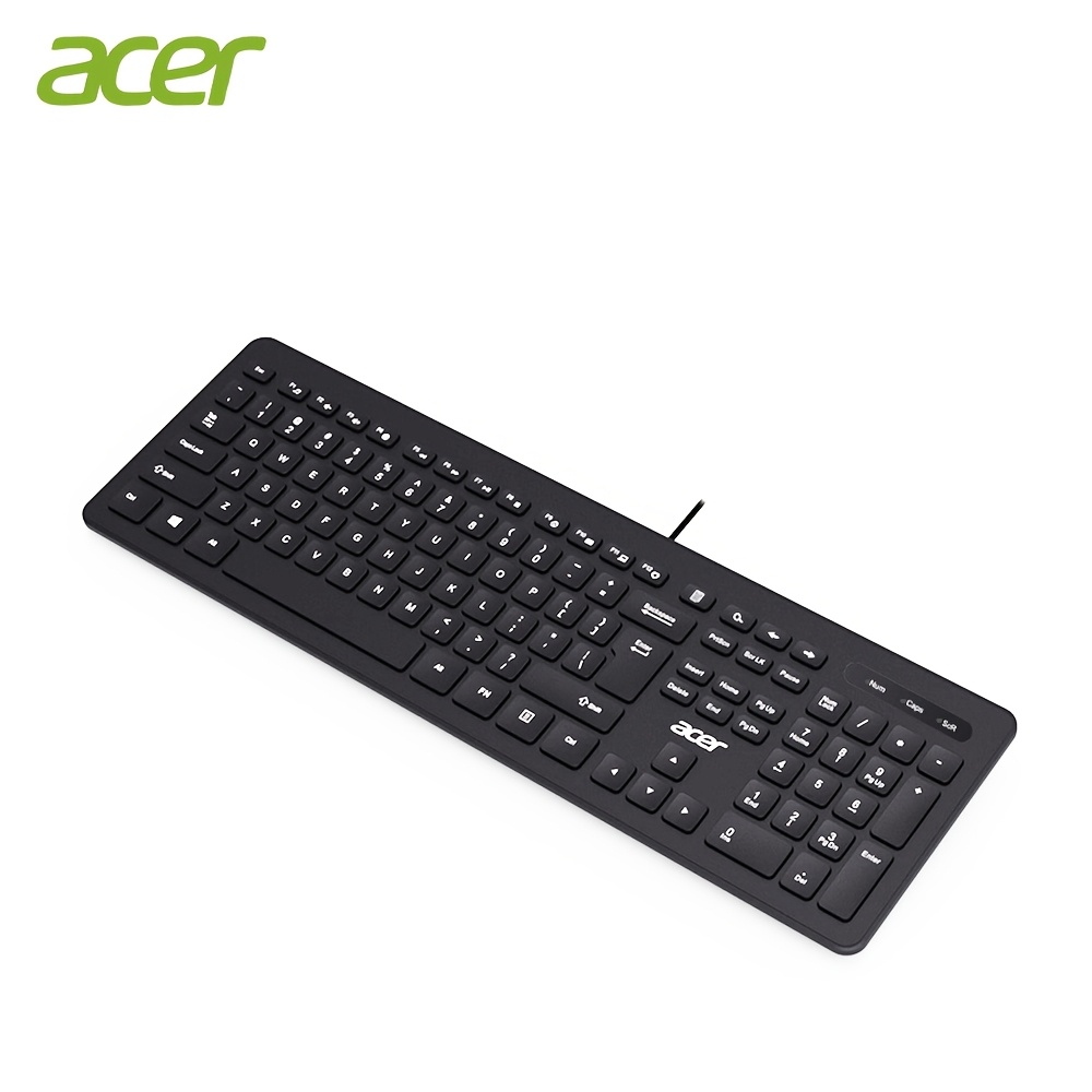 TEMU Acer108-key Wired Keyboard, Design, Slim Body, Standard Key Layout, , Comfortable Operation, Usb Connection, Plug And Play