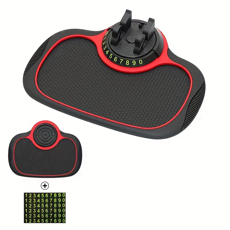 Image of A Versatile Car Anti-slip Mat That Serves As Phone Holder, Featuring A 360° Rotating Stand, Designed For Dashboard Use, And Suitable For Any Driving Position