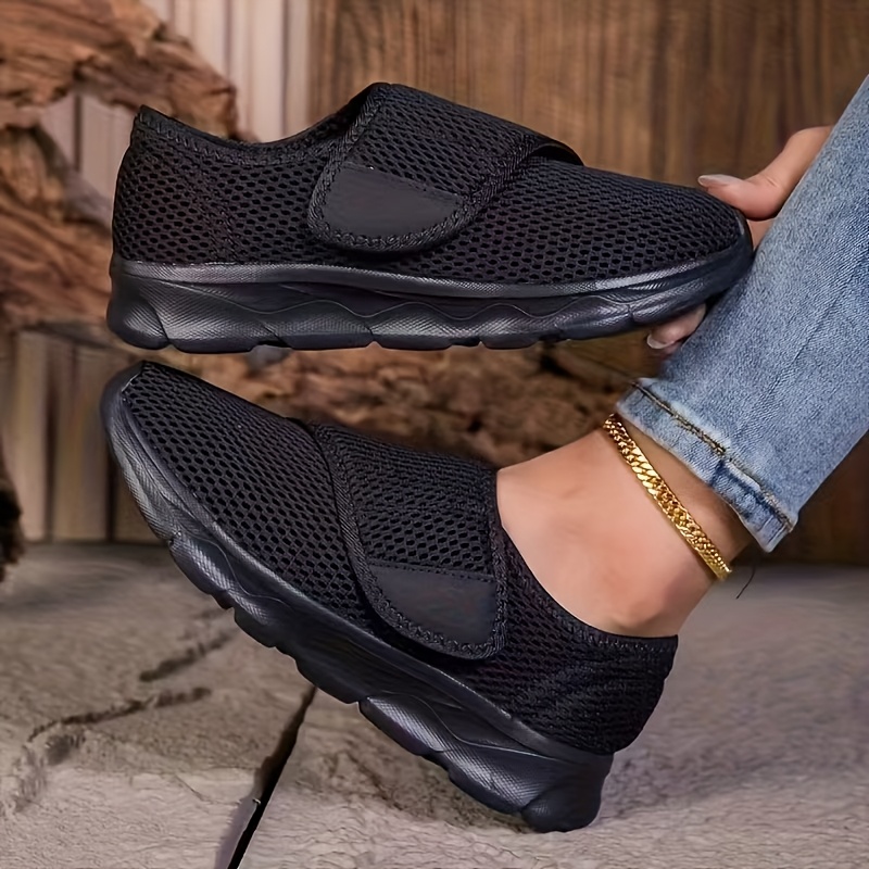 TEMU Women's Casual Shoes, Suitable For Women With Wide Or , Unisex Sneakers With Adjustable , Elegant Women's Sneakers Ideal For Daily Walking,