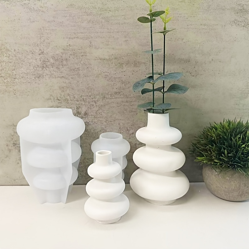 

2pcs Irregular Vase Silicone Mold Diy Vase Ornament Decoration Plaster Cement Resin Mold Crafts Home Decoration