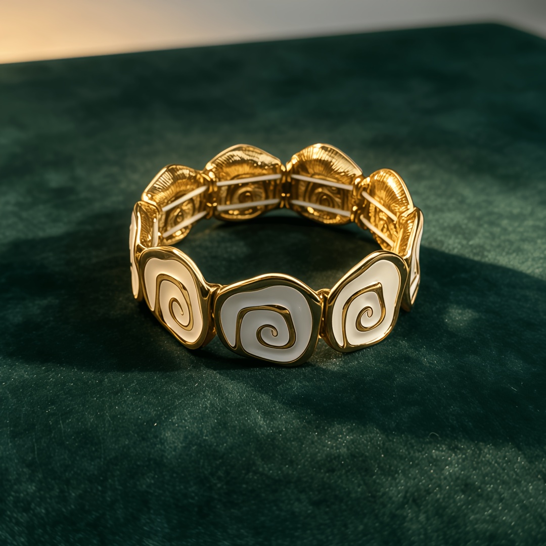 Vintage Enamel Infinite Loop Symbol Pattern Elastic Bracelet