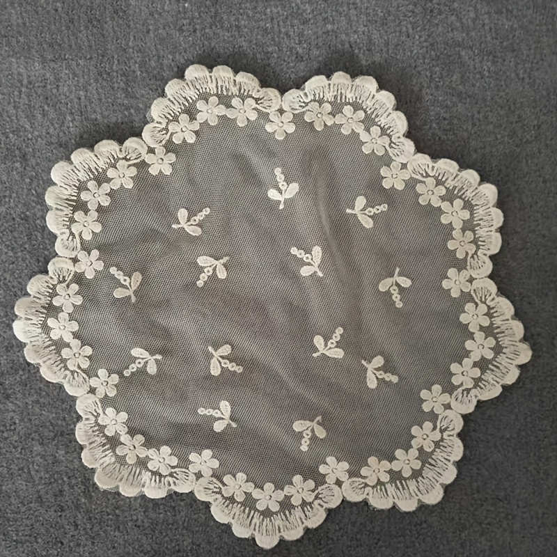 TEMU 【レトロ装飾】刺繍入りインス プレー シューティング小道具 ラウンド フラワー シューティング小道具 メッシュ プレー メール