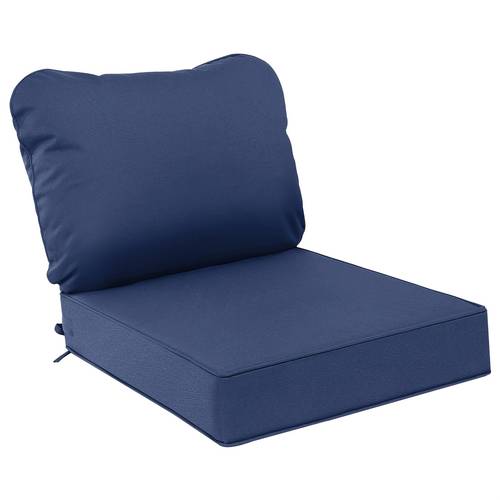 waterproof outdoor replacement deep seat patio cushions with ties and non slip bottom fade resistant removable cover