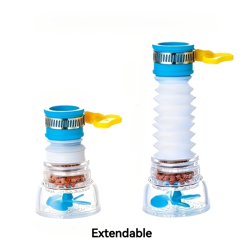 TEMU 4pcs (2pcs Extendable Faucet Filters And 2pcs ), 360° Adjustable Faucet Adapters, Random Colors, Kitchen Faucets With Filtration Extension,