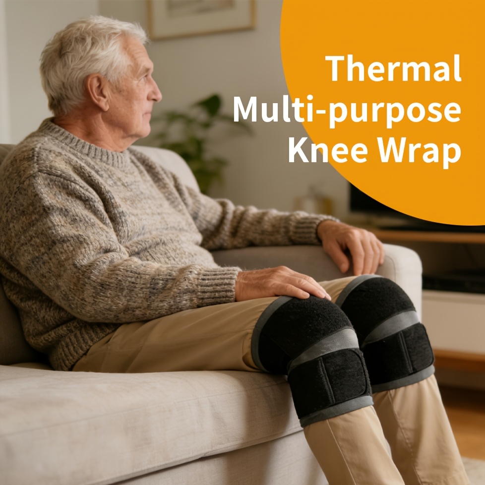 2pcs/1pc Knee Warmer Without Gel Pack, Can Be Used with Gel Pack, Adjustable Plush Thermal Knee Support, Windproof Warm, Plus Size, Breathable, for Elderly, Winter Cycling & Post-Surgery Use