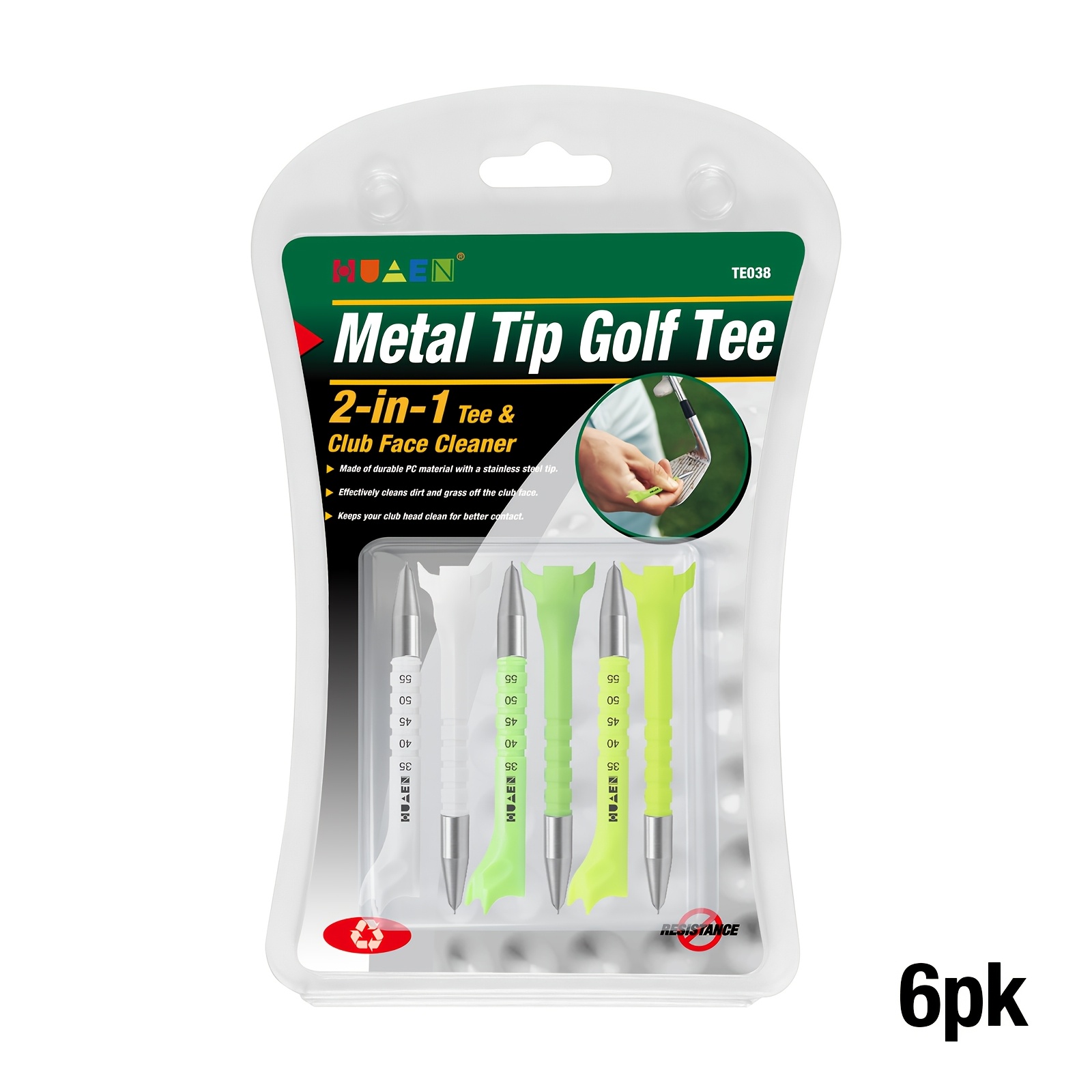 TEMU Tees de golf HUAEN - brevetée : Réduit efficacement la rotation de pour vous à frapper des drives longues et droites - Tees de à faible friction