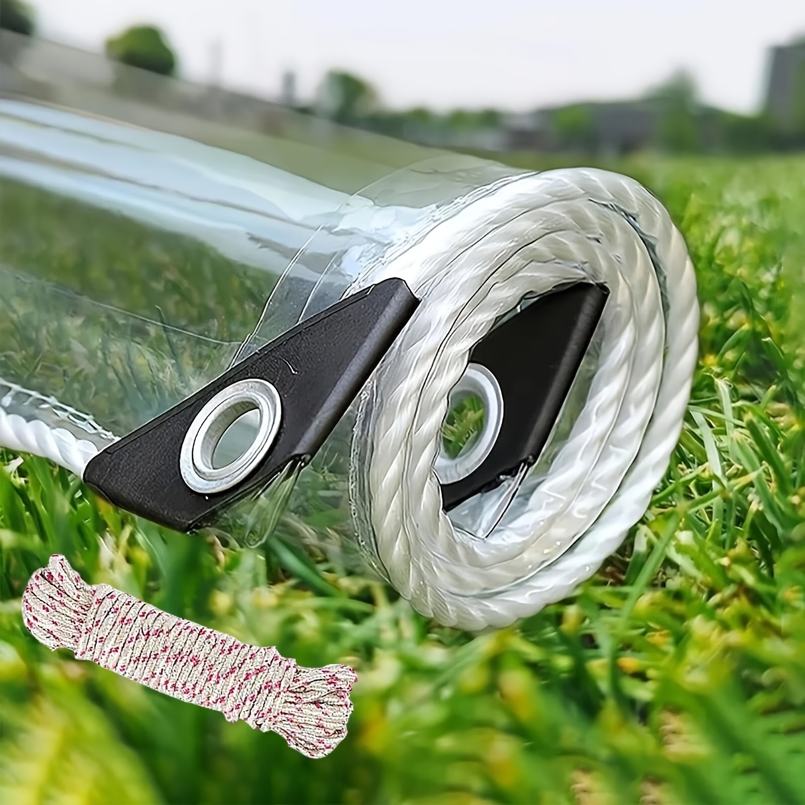 Image of Transparent Pvc Tarpaulin /m², Waterproof Cover With Eyelets