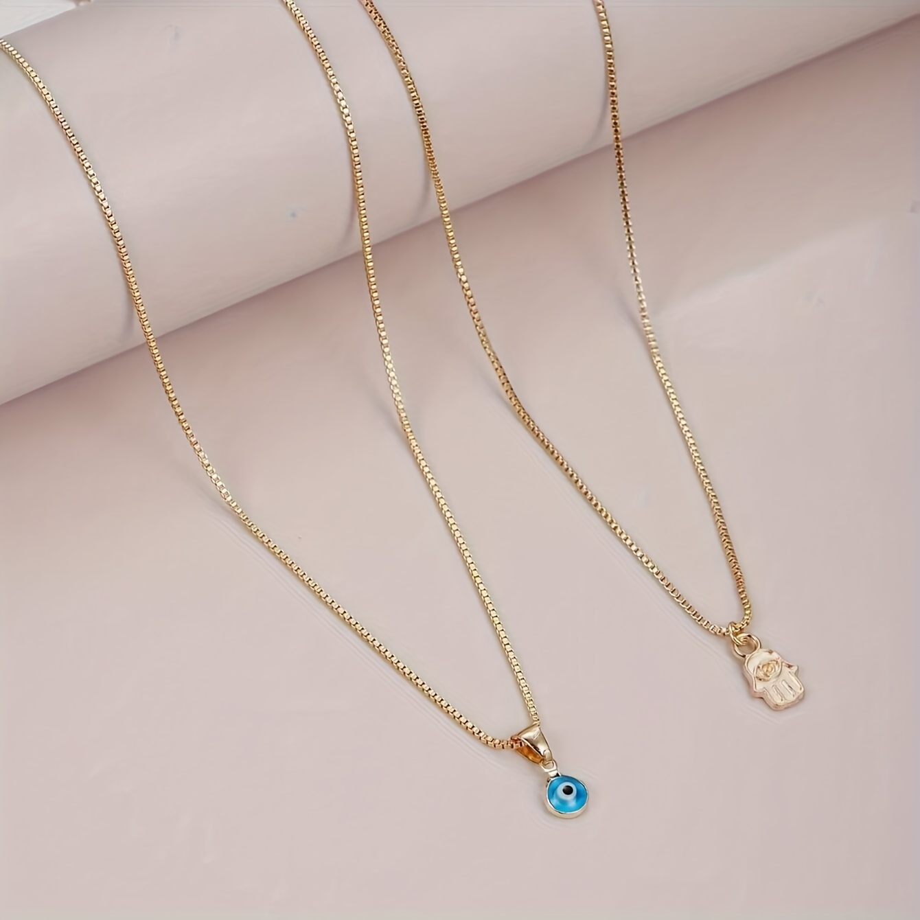 TEMU Juego de 2 piezas de collar y colgante bohemio de para mujer - Estilo retro adecuado para uso diario, fiestas, , de armario para todo el año