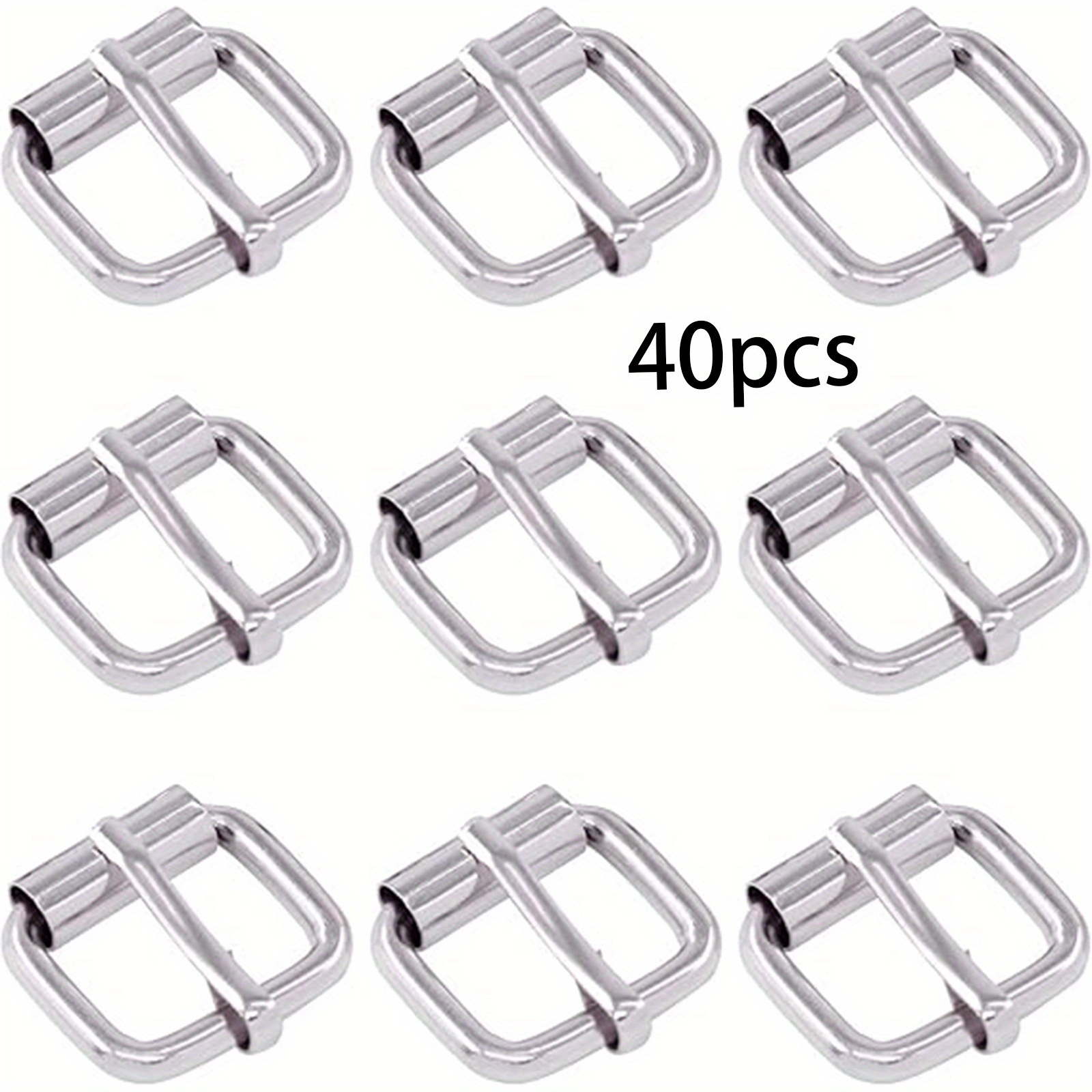 E-shop 40 Stück Metall-Schnappverschlüsse, Gürtel- und Gepäckzubehör, Gürtelverstellklammer, Kragenbuckel, vielseitige Schnappverschlüsse für Nähen &