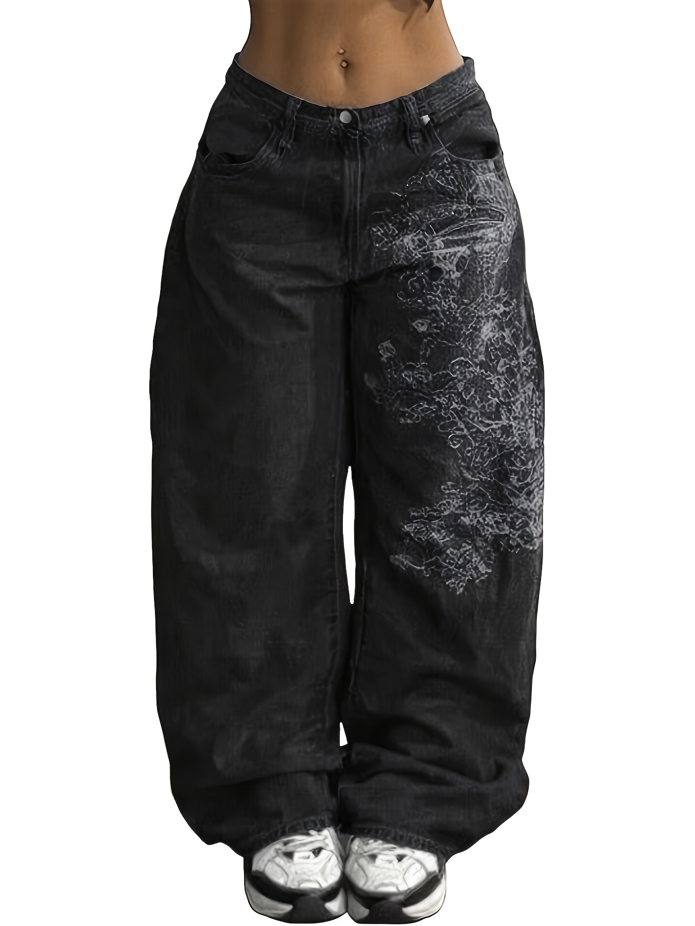 women hip hop baggy jeans trendy low waisted 90s vintage Temu