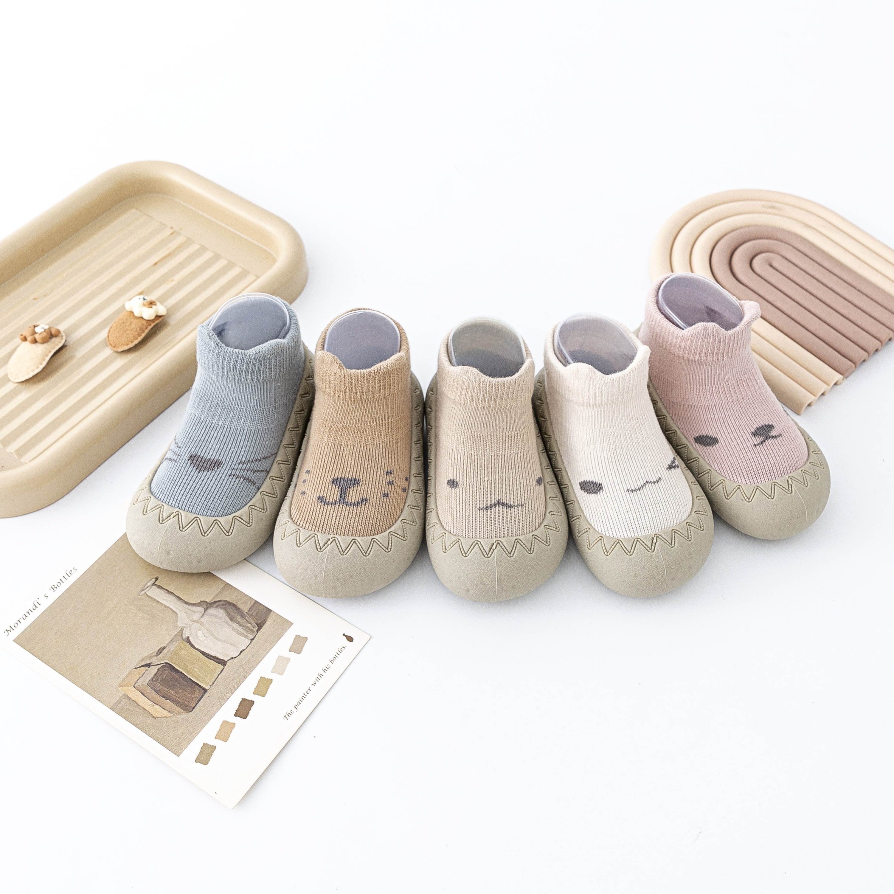 Adorable Cartoon Slip-On Sock Shoes for Toddlers - Breathable, Non-Slip, Soft & Comfy Walking Footwear for Boys & Girls, Perfect for Indoor Use in Spring & Fall, Kid Shoes