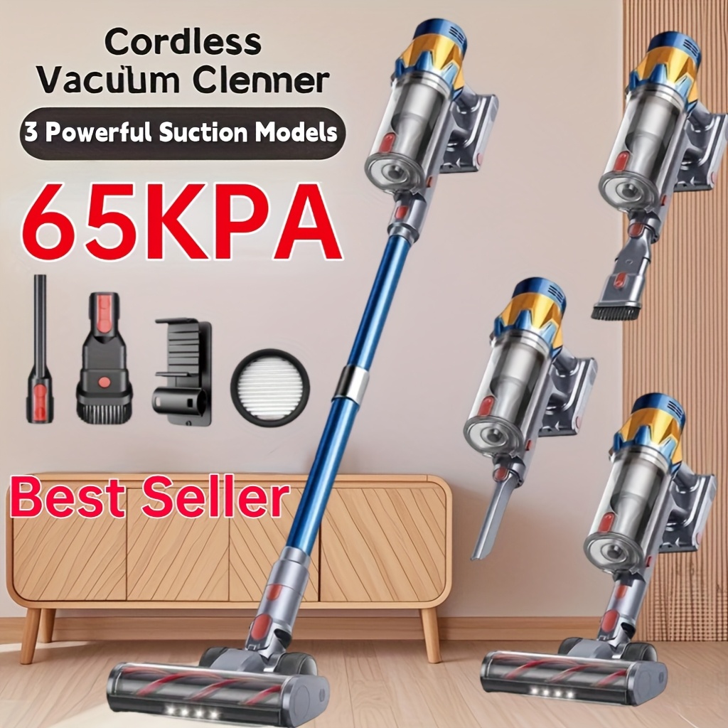 cordless vacuum cleaner 550w 65kpa 60    cleaner with   self standing wall mount charging handheld vacuum cleaners for   hair carpets hard floors 0