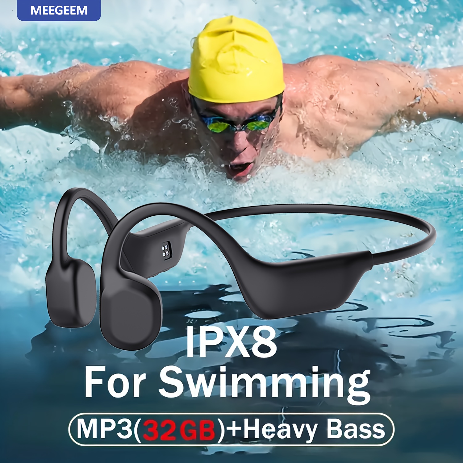 Ipx8 Waterproof Earbuds Best Lap Swimming Headphones Bone