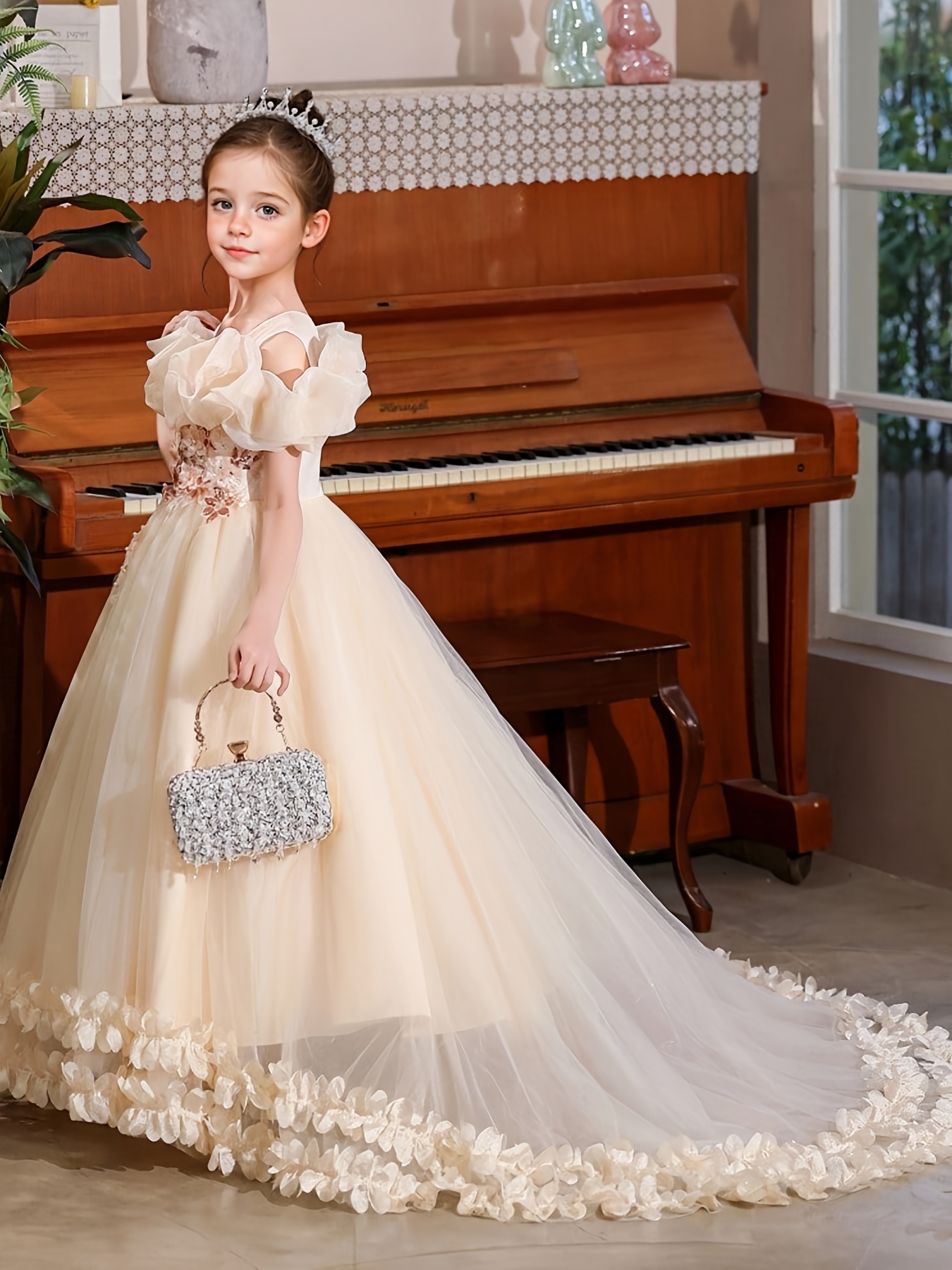 girls tuxedo dress high end dress mesh dress important - Temu Oman
