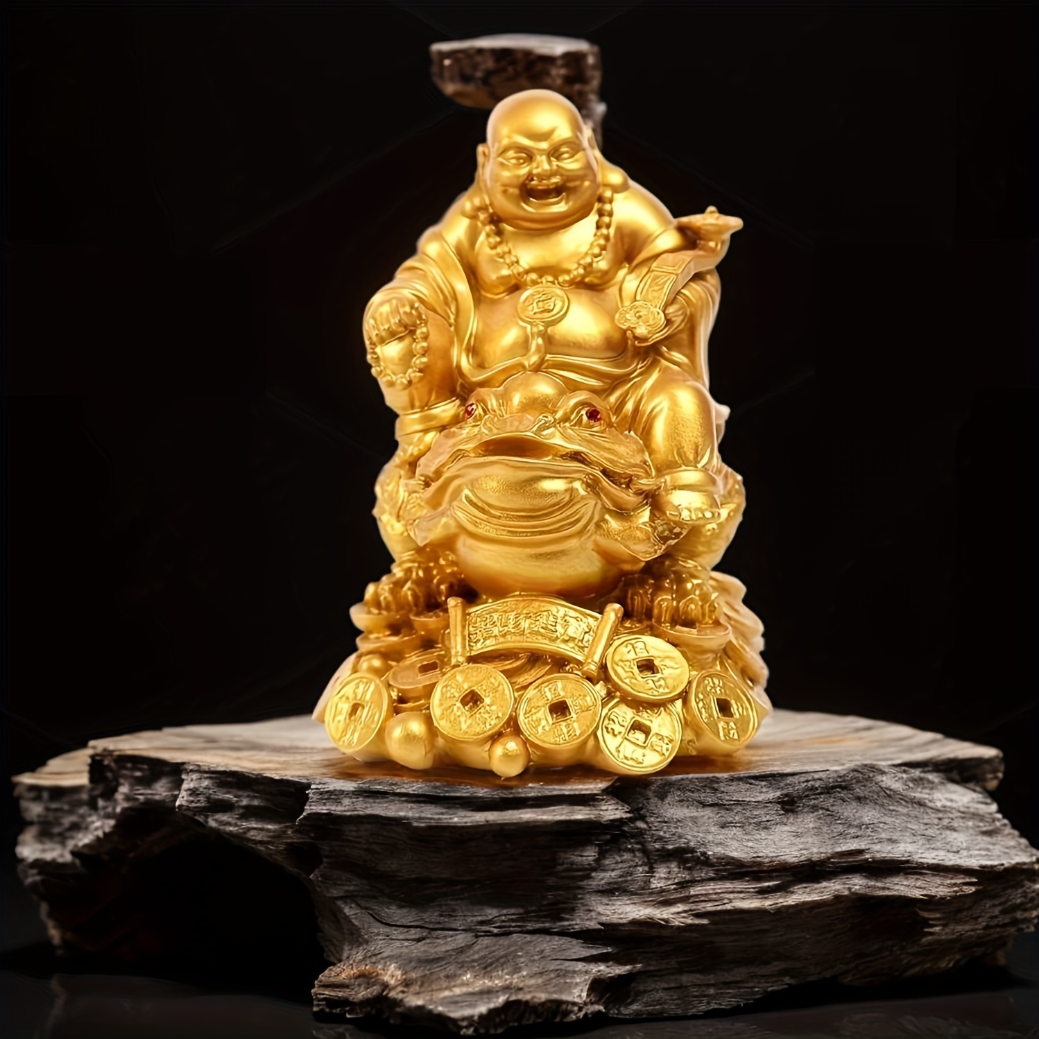 1pc feng shui laughing statue attract wealth happiness wealthy toad frog design perfect car home decor for chinese new year eye catching prosperity charm details 0