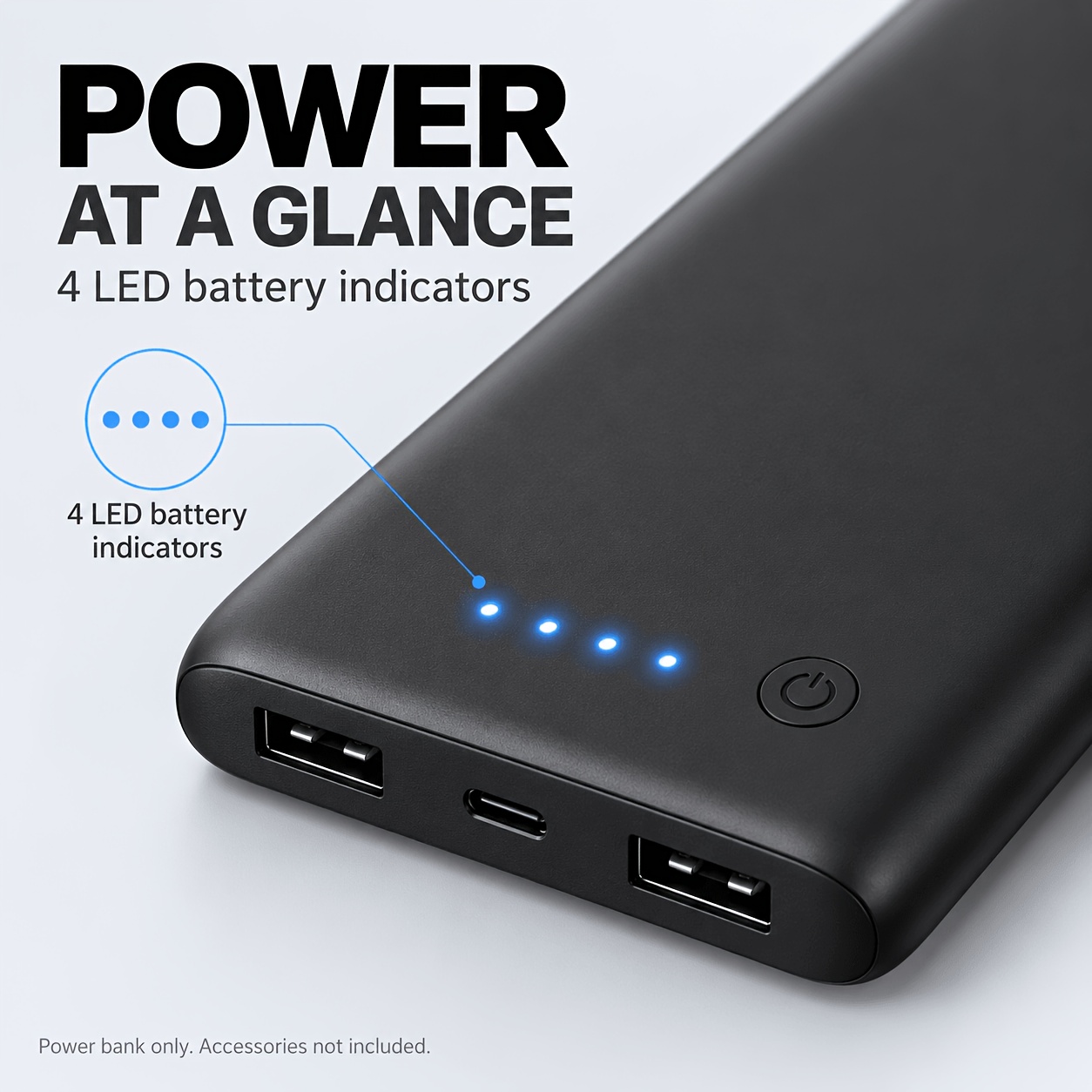 Image of Power Bank, Portable Power Bank, Easy To Carry, Can Charge Multiple Devices At Time, Outdoor Emergency Backup Power Supply, Holiday Gift, Safe Lithium Polymer Battery, Long