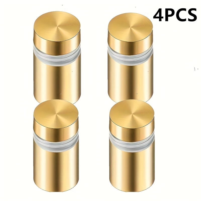 E-shop 4er-Set goldene Werbeform-Nägel, Logo-Befestigungsschrauben, Werbeschrauben, Wandmontierte Glas-Acryl zur Befestigung von Displayglas, Kunst und