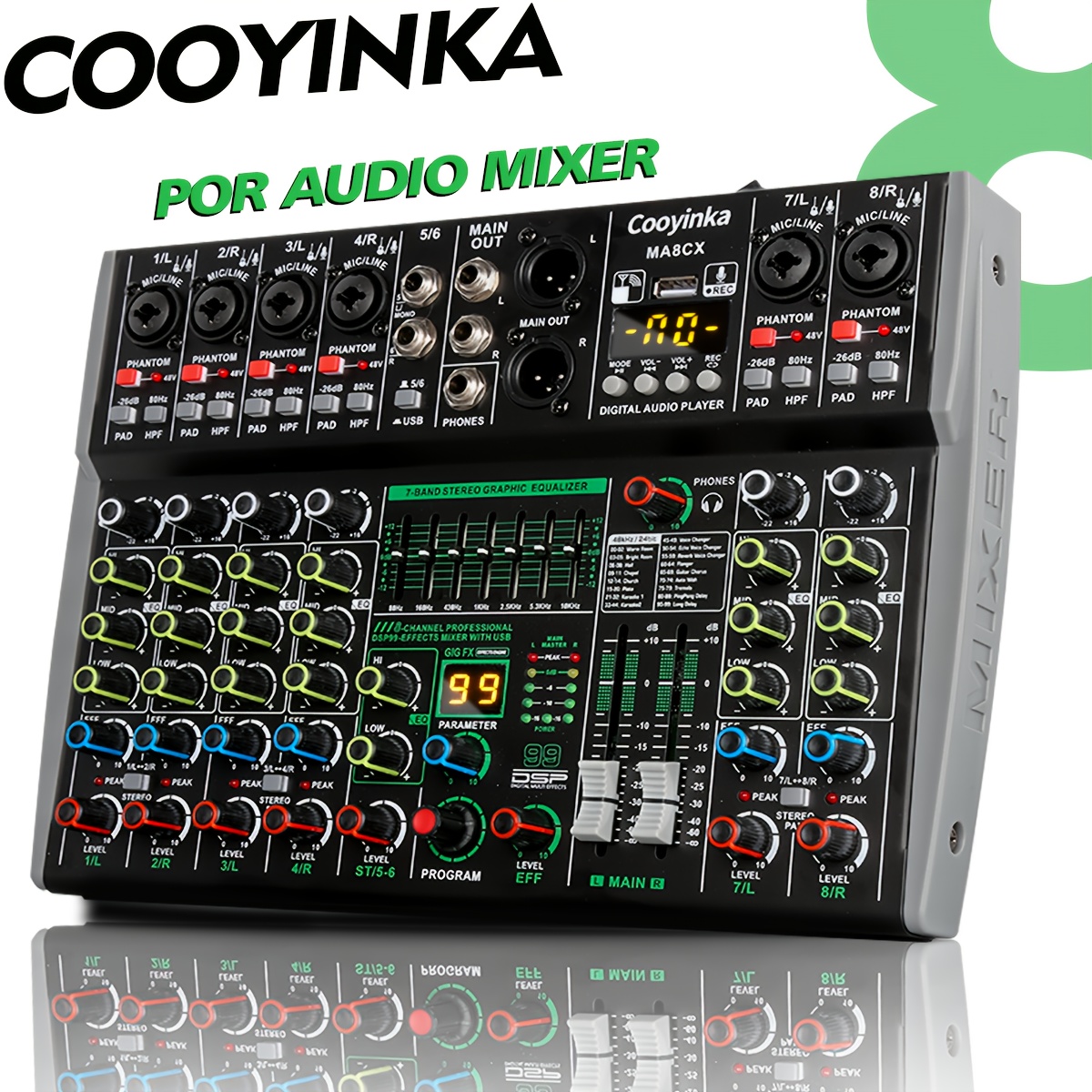 8 channel mixer sold on Temu Canada