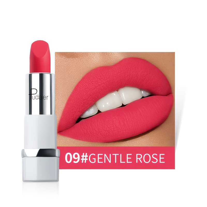 Image of Pudaier Matte Lipstick Waterproof And Long-lasting | , Luxurious Velvet Texture, Perfect Makeup Gift For Daily Use And Travel, Types. High-quality Professional Cosmetics For Women, Summer New Products