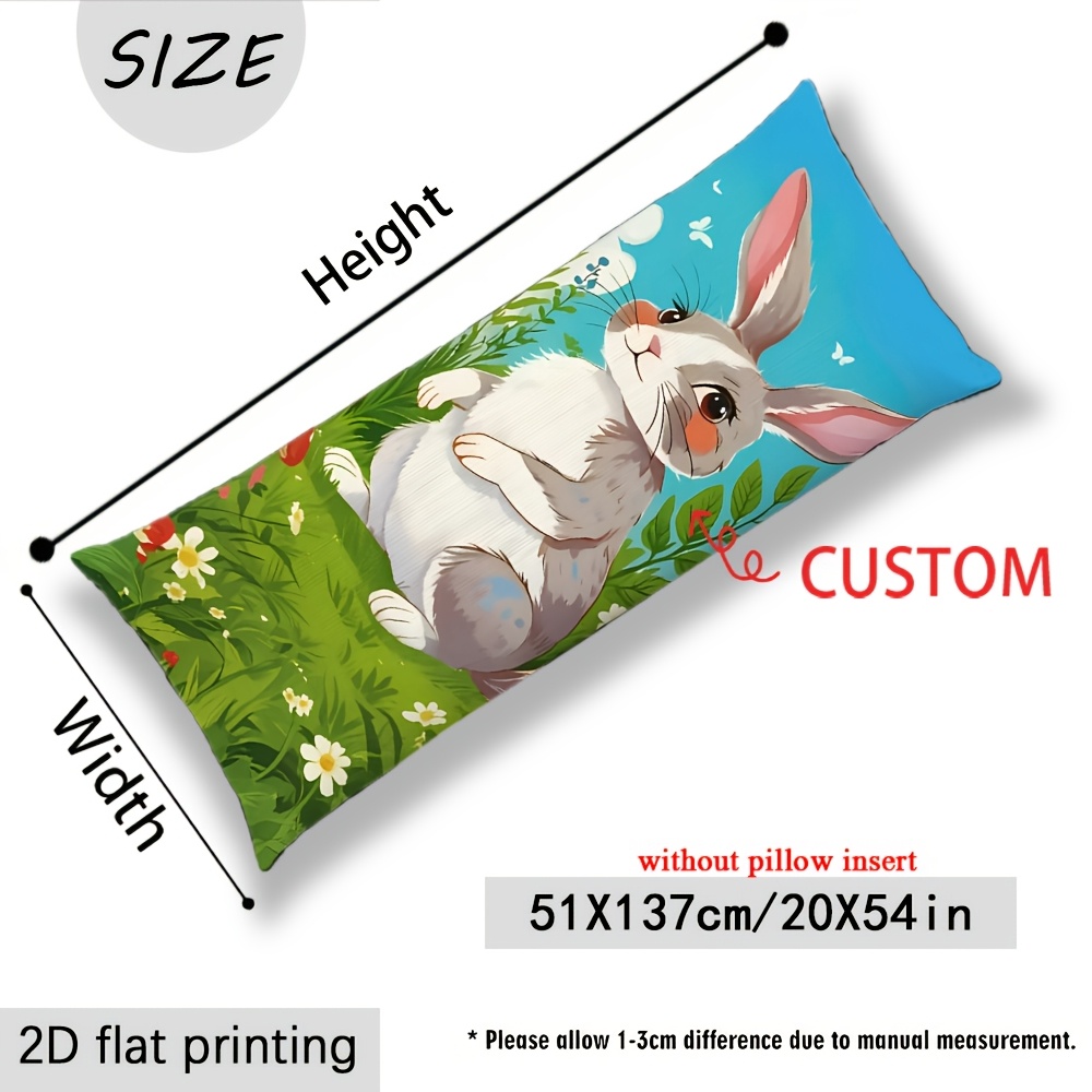 TEMU 1 Housse de Coussin de Corps Personnalisable avec Photo, Impression , Extra Longue, Soutien Confortable pour le Sommeil - Convient aux Dormeurs