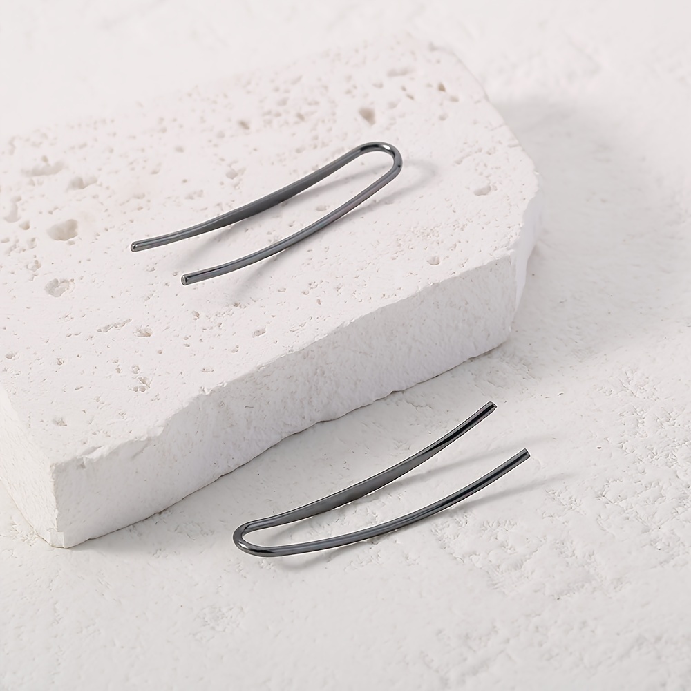 Copper Line Stud Earrings for Women