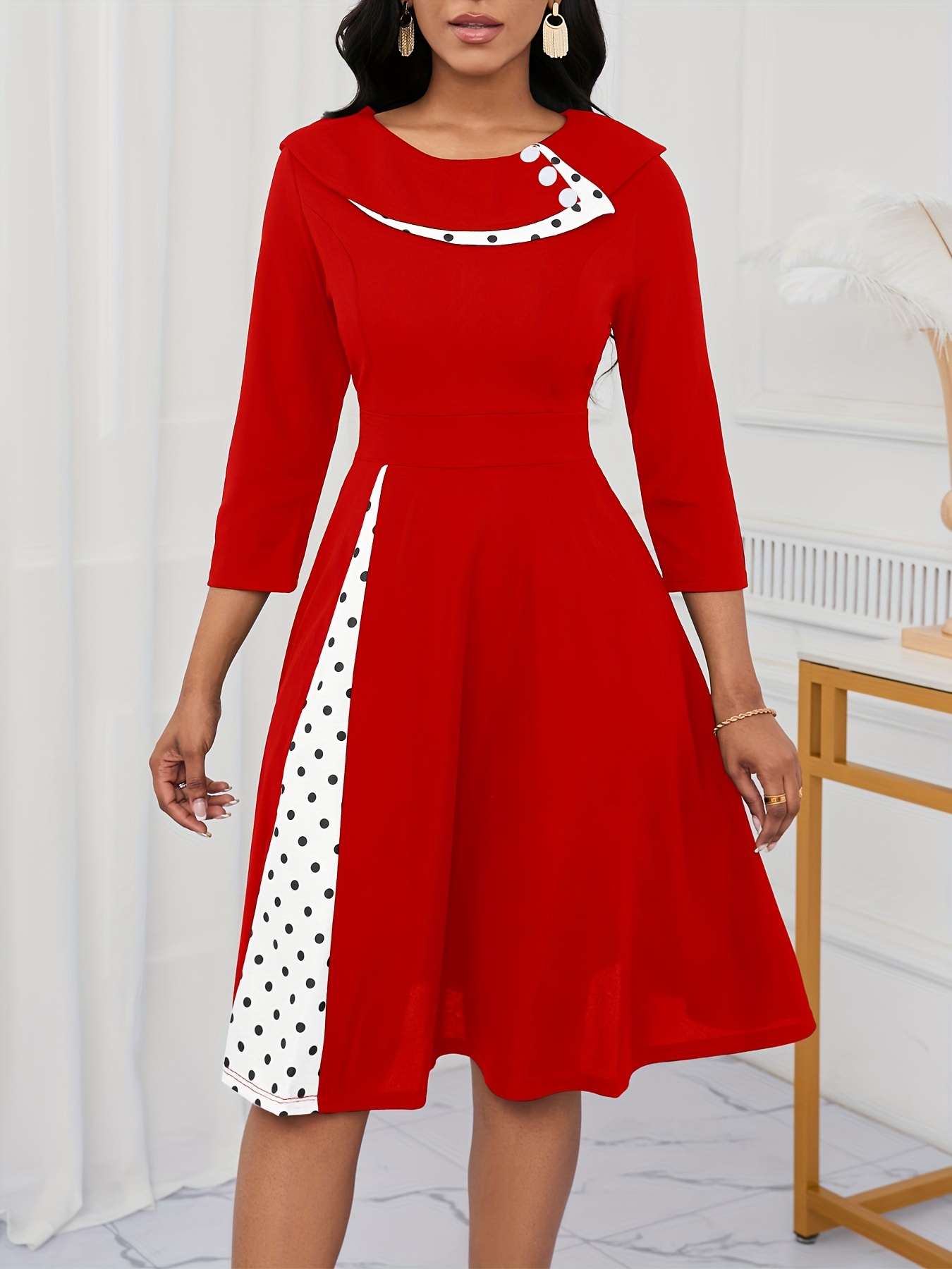 long dress for formal wedding guest High Low Scoop Neck Asymmetrical Wedding Guest Dress