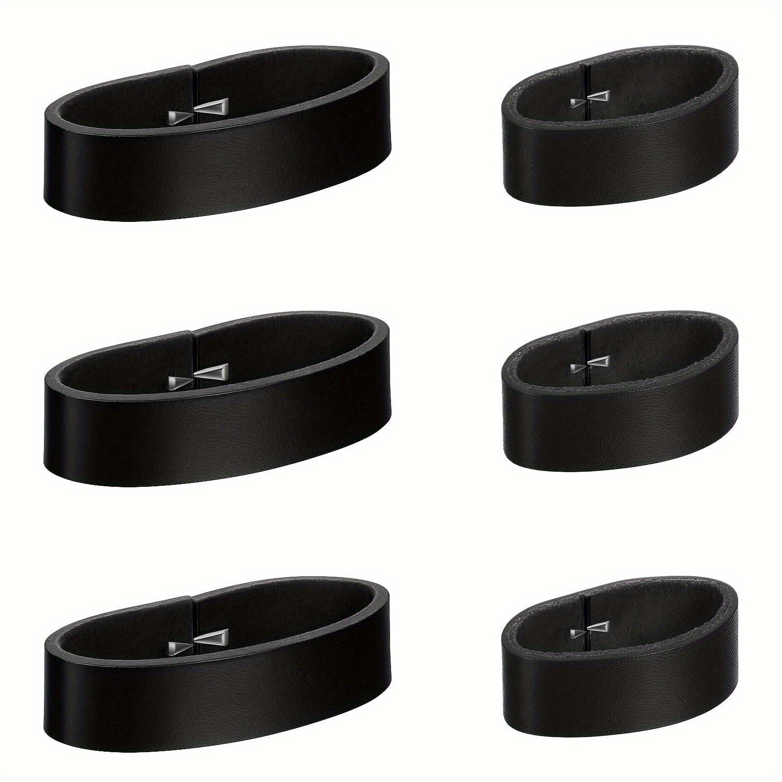 6pcs belt loop keepers faux leather loop keeper belt straps holder retainer band belts additions for wide belts