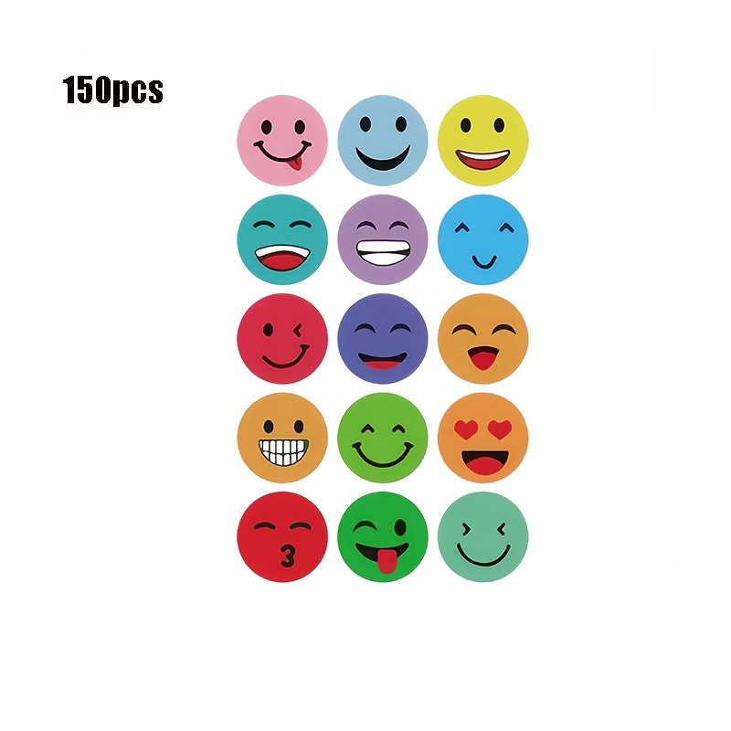 TEMU Pegatinas Circulares de Emoticonos - Pegatinas Decorativas Multicolor, Ideales para Empaquetado, , Diario y Organización Diaria