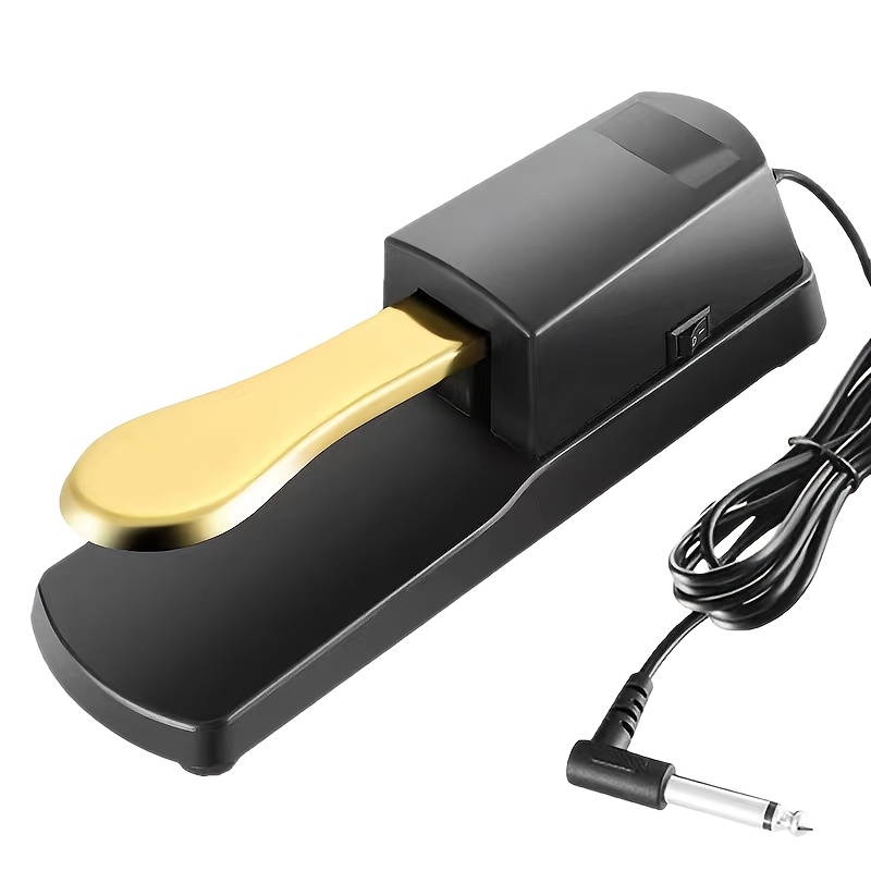 TEMU Universal Sustain Pedal For Digital Piano Electronic Keyboard Midi Keyboard With 6.35mm Standard Plug Realistic Sustain Non Slip Base Durable