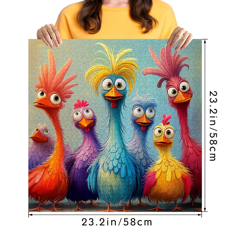 Adorable Turkey 1000pcs Paper Jigsaw Puzzle, Large Toy