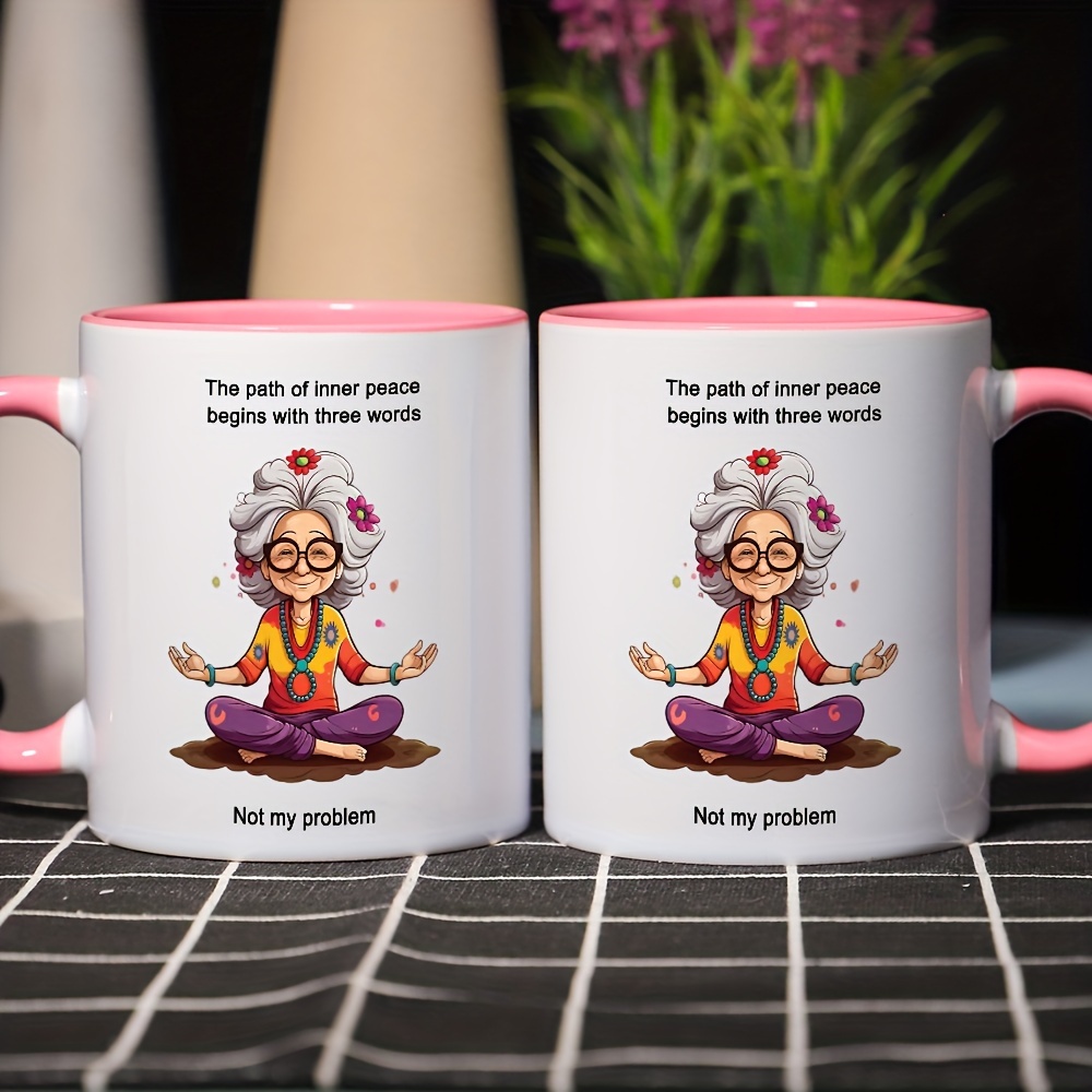 

1 Piece, 3a Grade, Of Beigns With 3 Word, , For Grandma, 11 Oz Ceramic Mug, Gift Coffee Drinkware, Best Birthday/ / Party Gift Of Tea Cup To Mom, Aunt