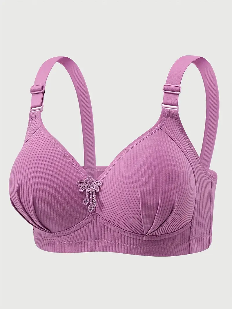 6 wireless bras for women with vertical and tassel details seamless and comfortable no detachable pads soft and breathable fabric in 6 colors black pink beige light green Product details 4
