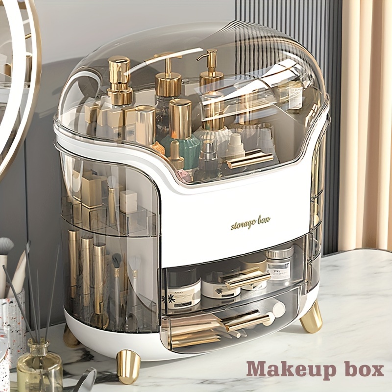 

Makeup Storage Organiser With Clear Lid, Skincare Organiser Drawers Beauty Holder Cosmetic Organisers For Bathroom, Dressingtable Organiser Dustproof Waterproof