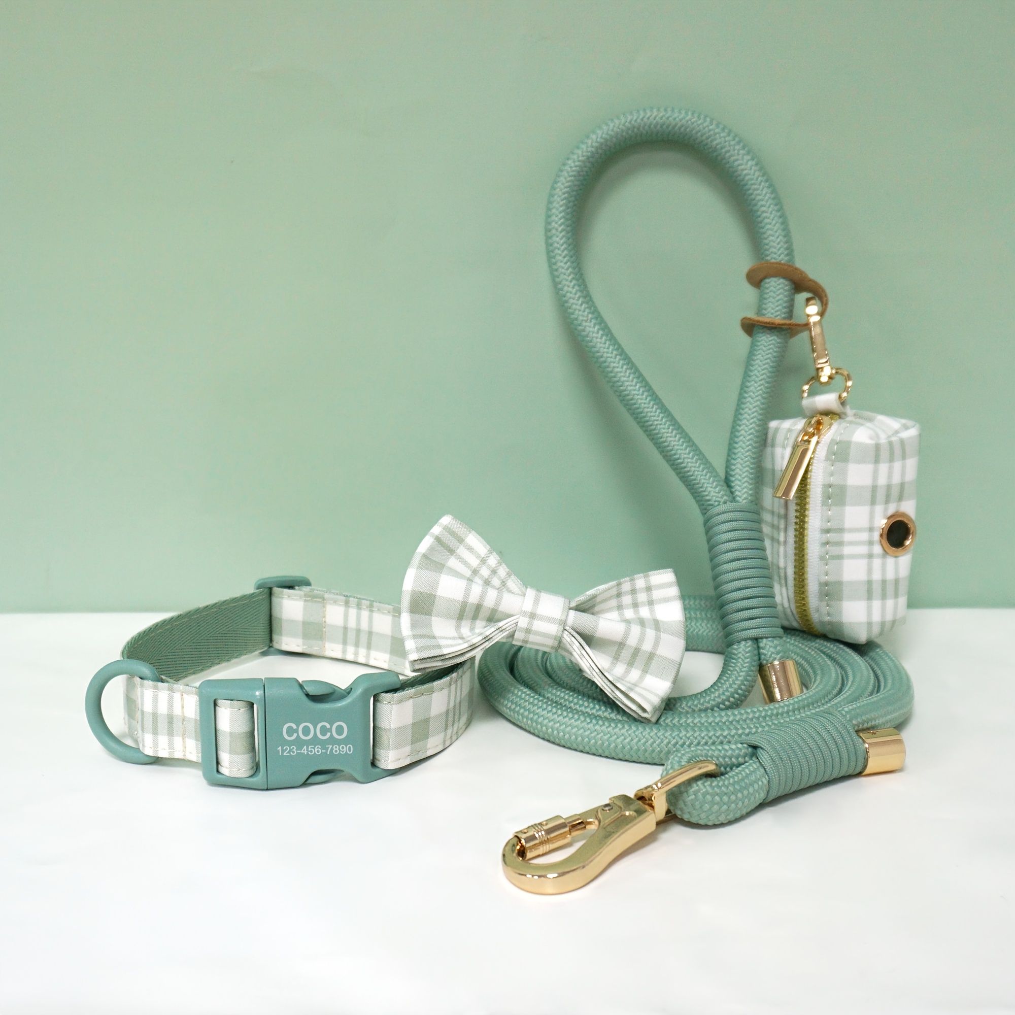 4pcs Cute Colorful Adjustable Pet Dog Collars with Bow Tie