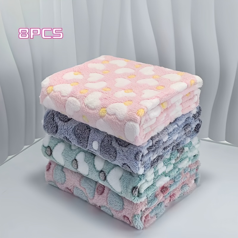 E-shop 8er-Set Flanell-Tierdecken, weich, warm, mit einem niedlichen , ultraweicher Tierfleece, der nicht fällt oder statische Elektrizität erzeugt,