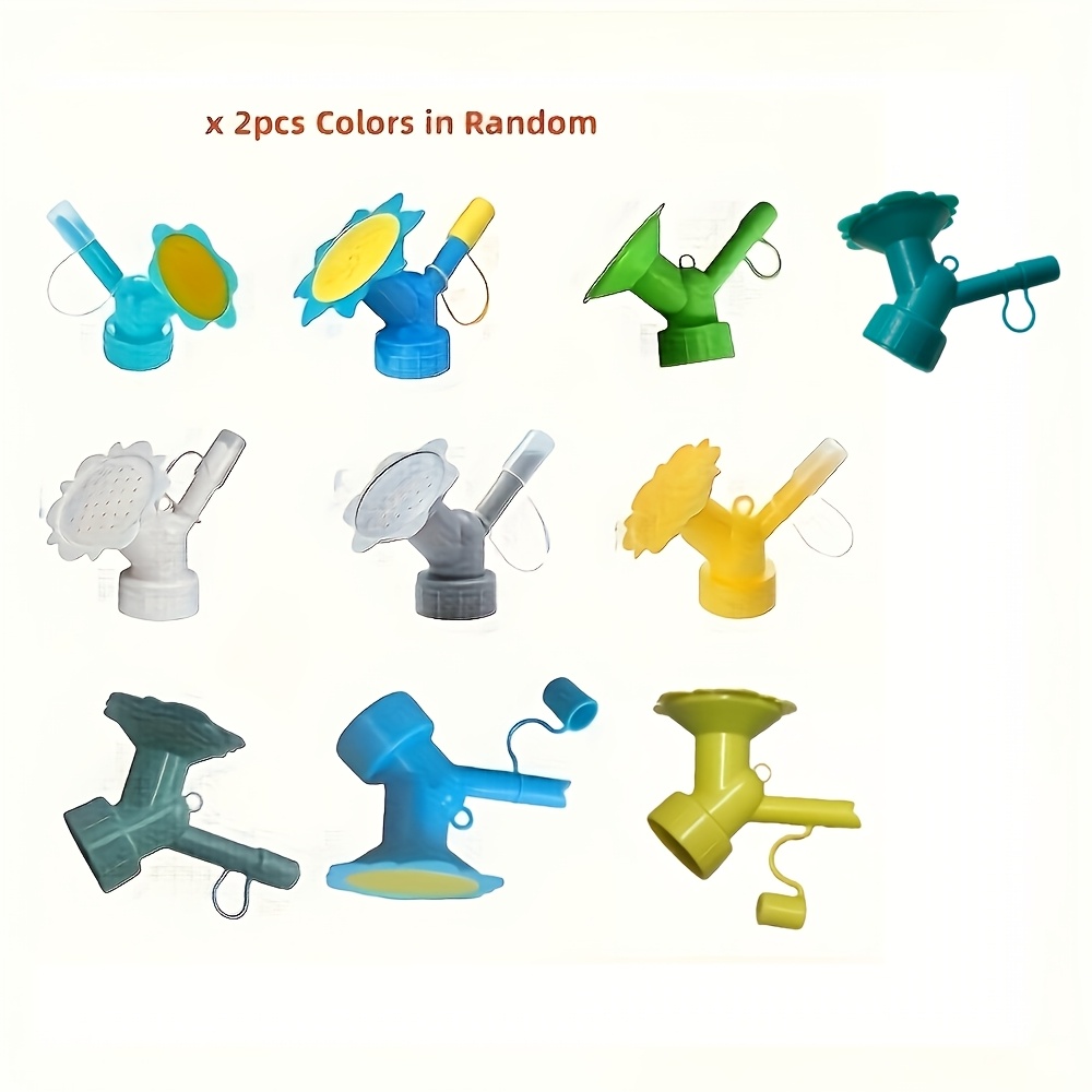 2pcs Random Color 2in 1 Watering Nozzle Sun Flower Automatic Watering Waterer Gardening Beverage Bottle Succulent Irrigation Tools