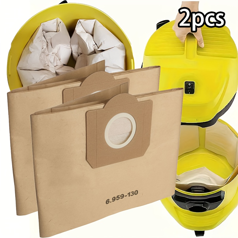 TEMU 2pcs Replacement Dust Bags - Suitable For Kar Model 6.959-130.0a2201wd3/a2204/wd3300/mv3 Series Vacuum Cleaner Accessories, Including Filter