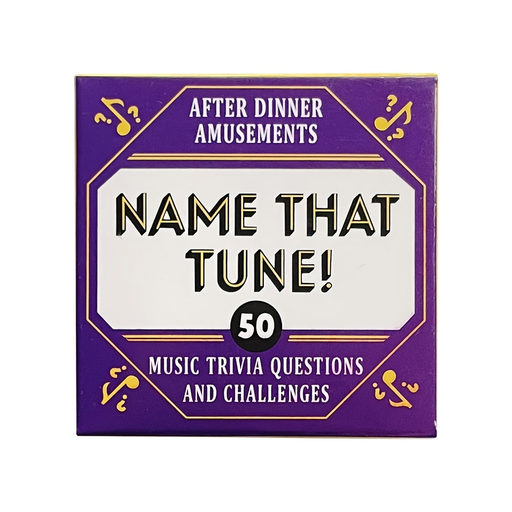 

! 50 Music Trivia & Challenges Game - Family-friendly Paper For Camping & Holiday -