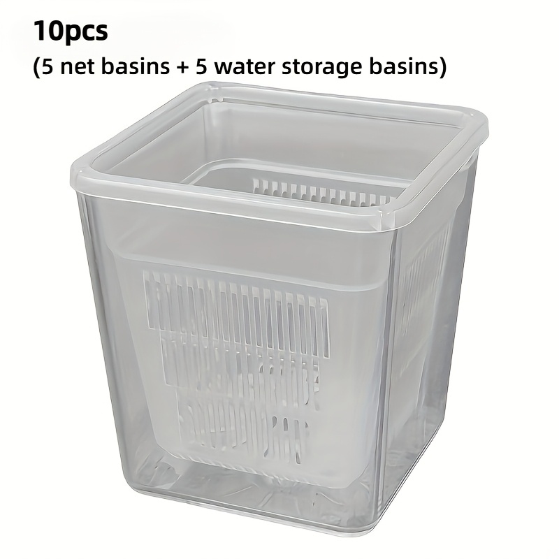 TEMU 10pcs Set: 5 Mesh Pots + 5 Water Storage Pots With Aeration And Root Control Functions For Phalaenopsis Orchids. Features A Semi-hydroponic,