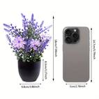 3 stück künstliche lavendelblumenpflanzen künstliche lavendelblumendekorationen falsche blumen lila dekorative pflanzen in töpfen badezimmer schlafzimmer küche bauernhaus zuhause