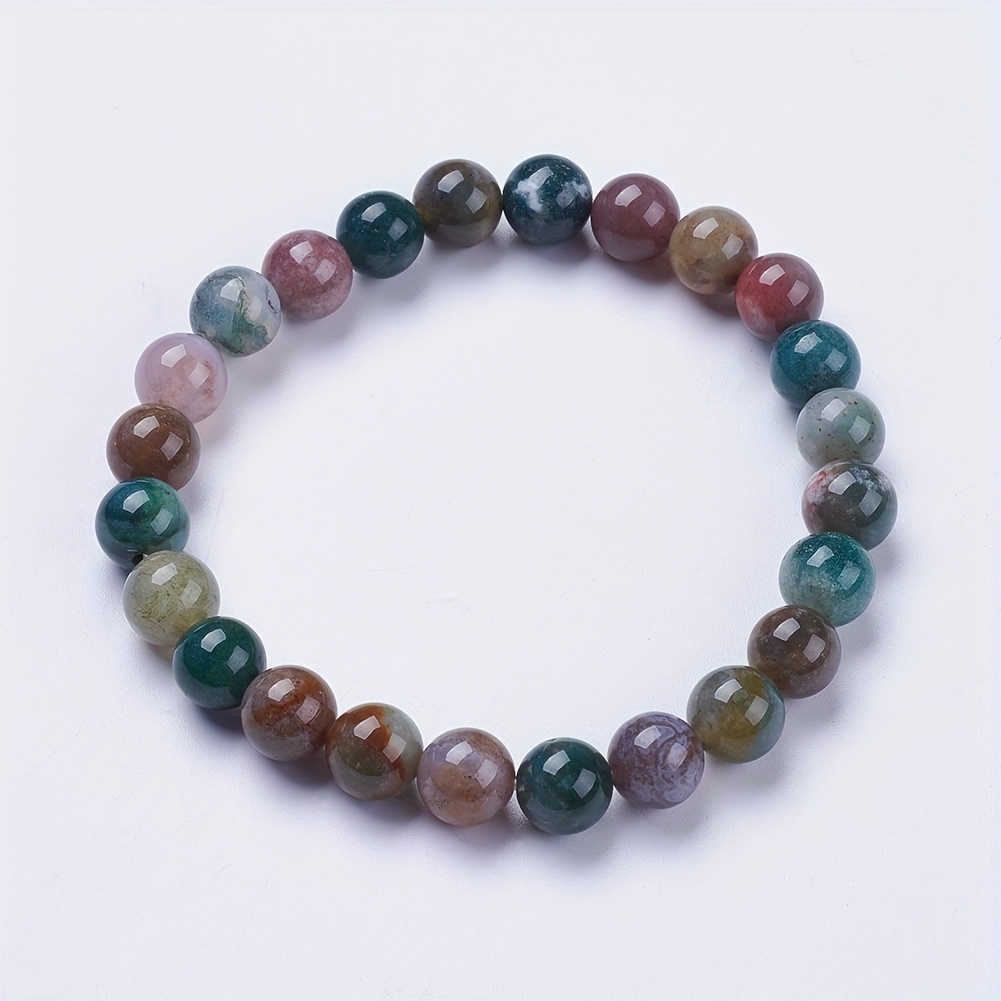 Gemstone Beaded Stretch Bracelet Elastic Gemstones for Stress Relief