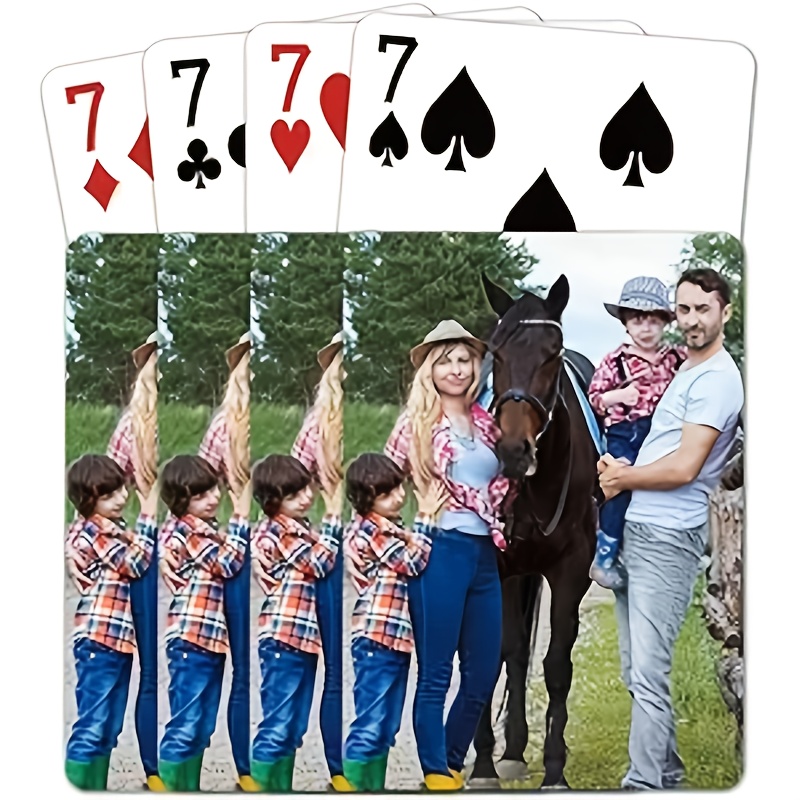 

Custom Photo Playing Cards, Personalized Card Stock Set With Picture/, Unique Gift For Weddings, Boyfriend, Girlfriend - Customized Card Game Accessory