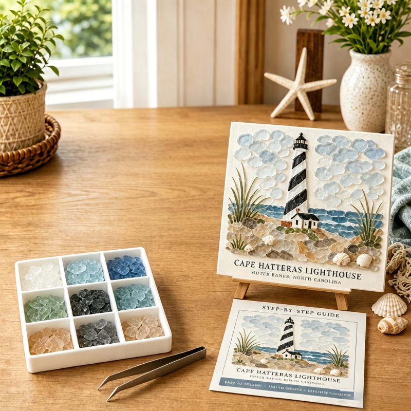 Lighthouse Sea Glass Craft Kit for Adults