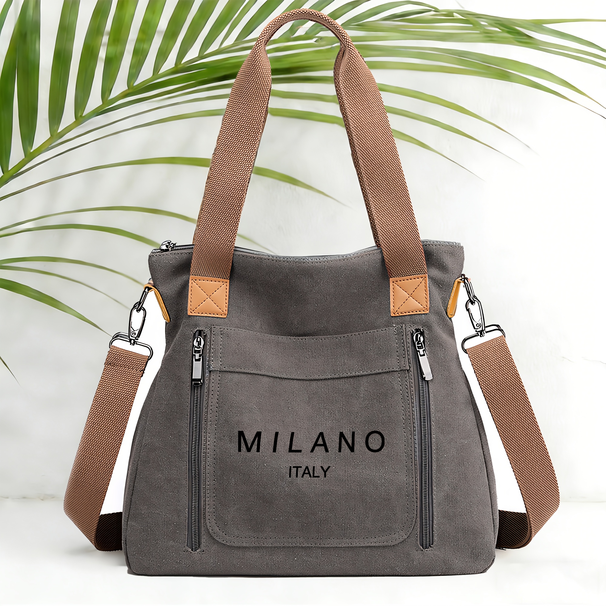TEMU Women's Handbag Patterned This Stylish And Casual Women's Crossbody Bag Features A Detachable Shoulder Strap, Zip Closure, Multiple Pockets, And